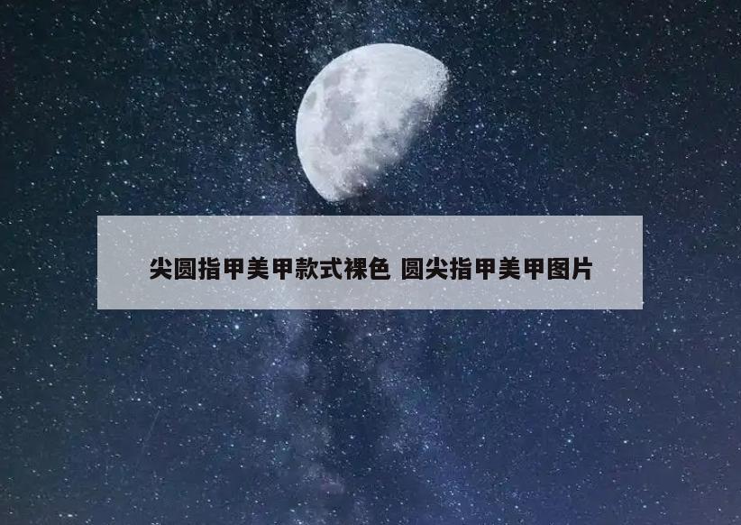 尖圆指甲美甲款式裸色 圆尖指甲美甲图片