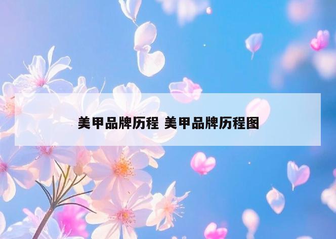 美甲品牌历程 美甲品牌历程图