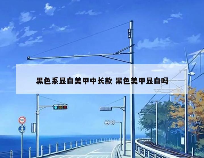 黑色系显白美甲中长款 黑色美甲显白吗