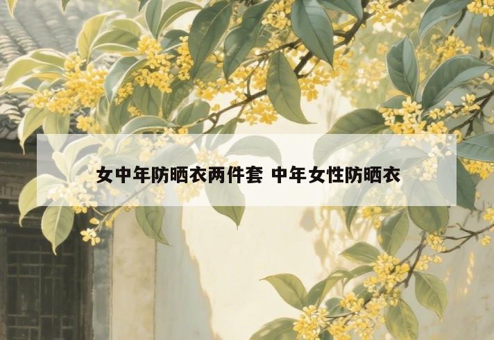女中年防晒衣两件套 中年女性防晒衣