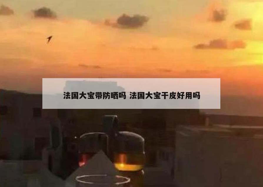 法国大宝带防晒吗 法国大宝干皮好用吗