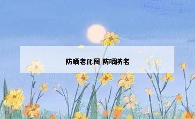 防晒老化图 防晒防老
