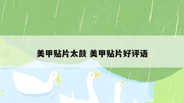 美甲贴片太鼓 美甲贴片好评语